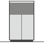 YOU / Highbord YOU 43 Highboard YOU 44 Highboard Höhe: 154 cm, Breite: 95 cm, oben offen, 2 Türen, dahinter 2 Fachböden, Das offene Fach wird in Serie wie folgt gefertigt: Die sichtbaren