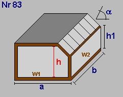 Geometrieausdruck Freieingabe Wand W1 12,60m² AW01 W2 Außenwand OG/DG Summe Bruttogrundfläche [m²]: 442,85 DG DG Dachkörper Dreieck rechtwinkelig Dachneigung a( ) 80,00 a = 29,72 b = 8,80 h1= 0,75