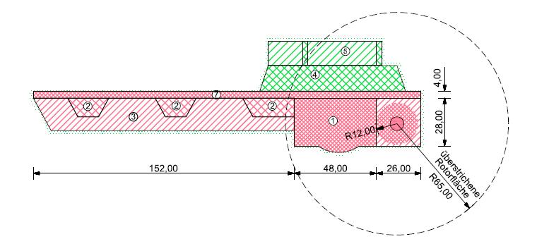 Textergänzung Folie 11 Kranstellflächen Dauerhafte Montageflächen (rot) werden auch nach Errichtung (z. B.