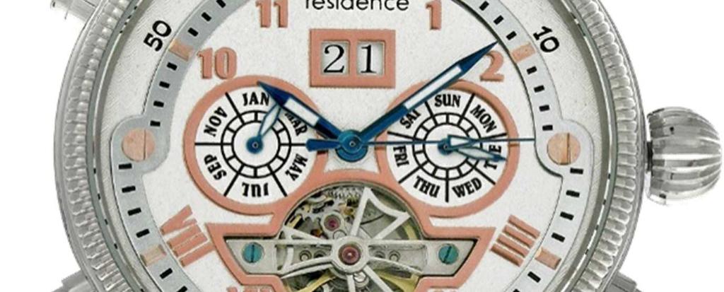 100 Armbanduhr 21-45.3 Mechanisches Uhrwerk mit Automatikaufzug Numerische Grossanzeige vom Datum AS 9086 4.