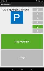 Parkvorgang wird über Smartphone-App gestartet AVP Server