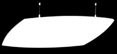 Seilabhängung, L = 1,5 m, Deckenbefestiger Schallabsorption a w = 1,00/NRC = 0,95 Curve 1 Curve 2 Deckenbefestiger Deckenbefestiger Öse Öse Seitenansicht 1200 mm Seitenansicht 1100 mm 40 mm