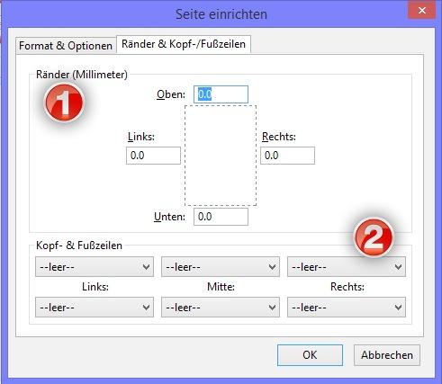 Seite 11 Im Reiter Ränder&Kopf/Fusszeilen alle Ränder auf Null setzen Hier alle