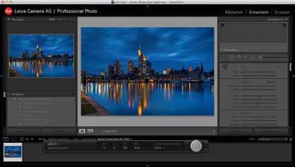 Leica S-System Professioneller Workflow. Adobe Photoshop Lightroom DNG-Dateien der Leica S können direkt in Adobe Camera Raw importiert werden.