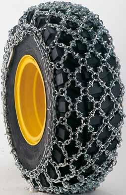 The hexagonal tread net, made of small plates instead of square wire links, protects the tire even under high pressure.