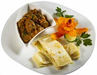 Ein sehr beliebtes Gericht, GODAMBA ROTTI das durch mohammedanische Einwanderer nach Sri Lanka kam: Unser spezieller Godambateig, wird auf der Grillplatte zubereitet und in breite