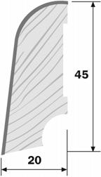 Leisten Echtholz furniert - PREMIUM Schlossberger-45 20 x 45 Ahorn canad. natur lackiert 216551 216995 Länge/cm Buche gedämpft natur lackiert 216537 216971 270 Buche unged.