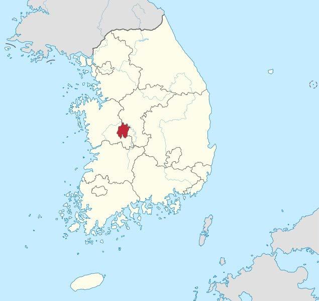 Daejeon, Südkorea Daejeon is eine Großstadt im Zentrum von Südkorea und ist mit ca. 1,5 Millionen Einwohnern die fünftgrößte Stadt Südkoreas.