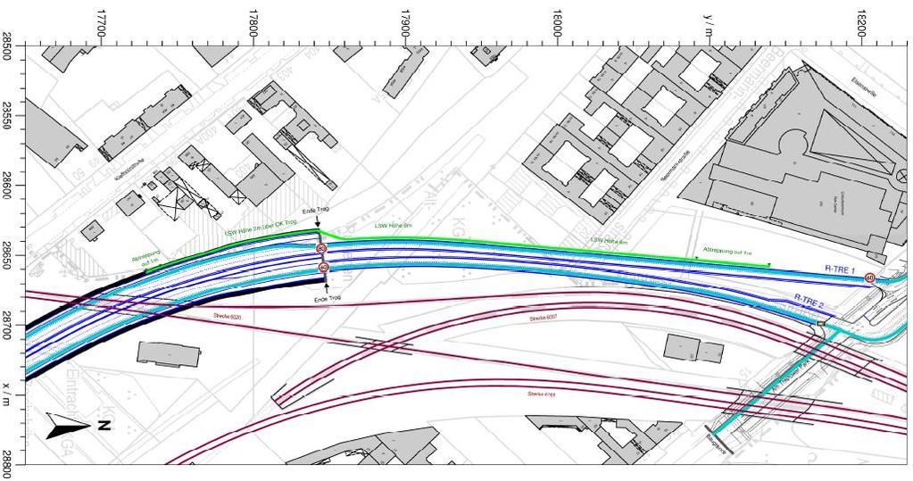 Guter Planentwurf für den A100 Anschluss in Treptow (2012) auf Basis der Entscheidung des