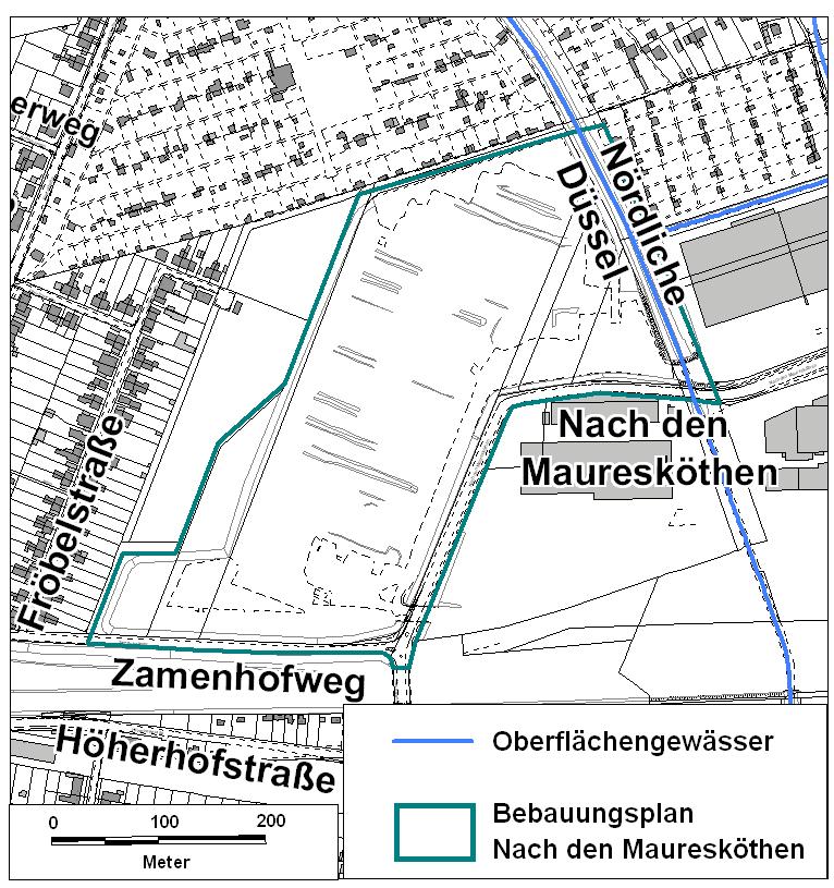 Lager 61 Brandereignis Grundwasserfließrichtung