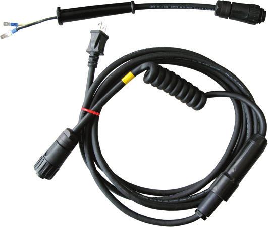 Ersatzkabel mit Drehkontakt Verhindert das Verdrehen des Kabels. Für alle GF-, RA- und PS-Maschinen mit Schutzklasse II.