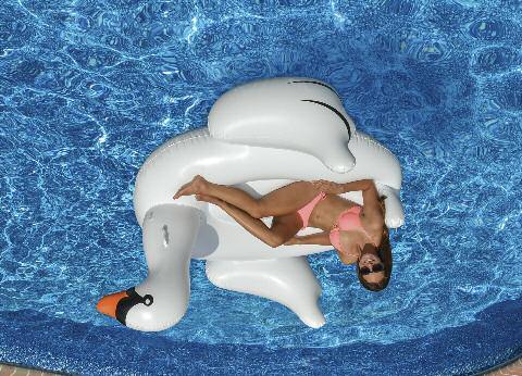 42115 69,95 * Schwimmende Limettenscheibe aufblasbare Schwimminsel im Style einer Limettenscheibe mit dem Abmaßen 1,56 m x 1,56 m x 0,26 m für Pool, Garten