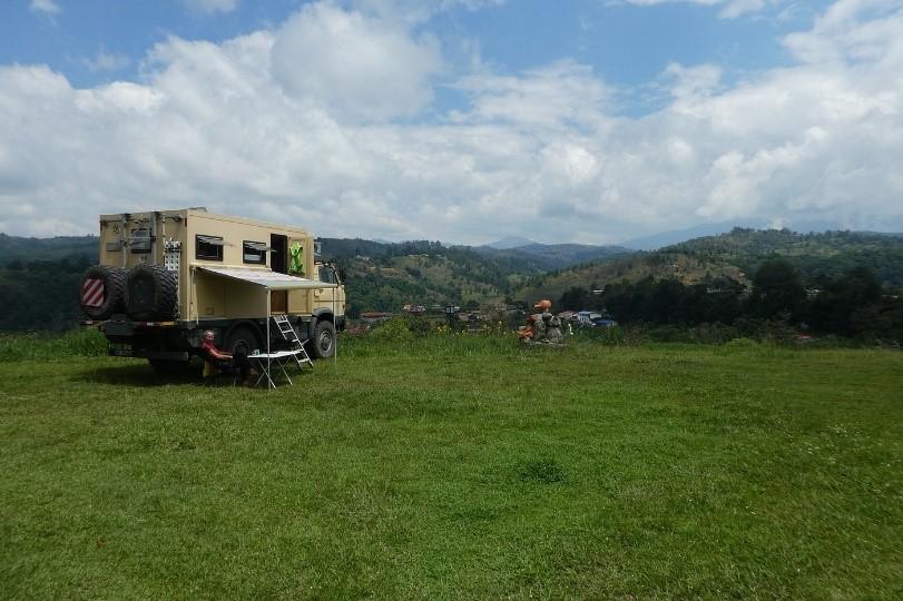 Von dort gibt es auch Kaffeetouren in die Umgebung, sowie Touren zu den Wachspalmen. 15.02.- 17.02.2018 Popayan Ecoparque Rayos del sol N 2,51338 W 76,53804 Höhe: 1.870m Camp: 30.