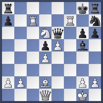 d4 cxd4 5. Sxd4 Lc5 6. Sd4b6 Db6 7. Sb5d6+ Ke7 8. Sd6f5+! Zwischenbewertung: Fünf Springerzüge in der Eröffnung kann das gut gehen?