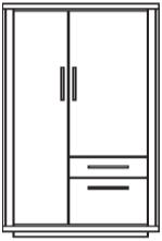 Schränke, Vitrinen und Regale BIANCO Mehrzweckschrank 1 Tür (Holz), 4 Holzeinlegeböden 1 Tür (Holz), 3 Holzeinlegeböden 2 Schubladen N 5150 Breite Höhe Tiefe Metallgriff N 5150MN 4 N 5150MN 16