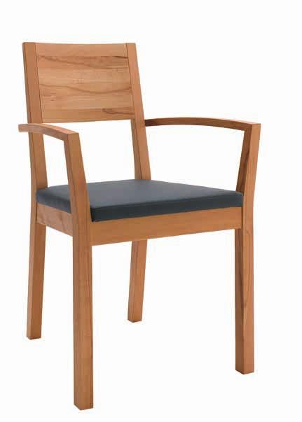 SILENT 1 SILENT 1 ARTIKEL-NR.: S-8100-... /... ARTIKEL-NR.: S-8100AL-... /... Zeitlos schöner, äußerst bequemer Massivholz- Stuhl mit gepolstertem Sitz, wahlweise in Leder, Kunstleder oder Stoff.