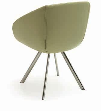 ZS100 ARTIKEL-NR.: ZS100-.../... Die gepolsterten Schalenstühle im topmodernen Design mit Drehfunktion und automatischer Rückstellung ermöglichen komfortables Sitzen.