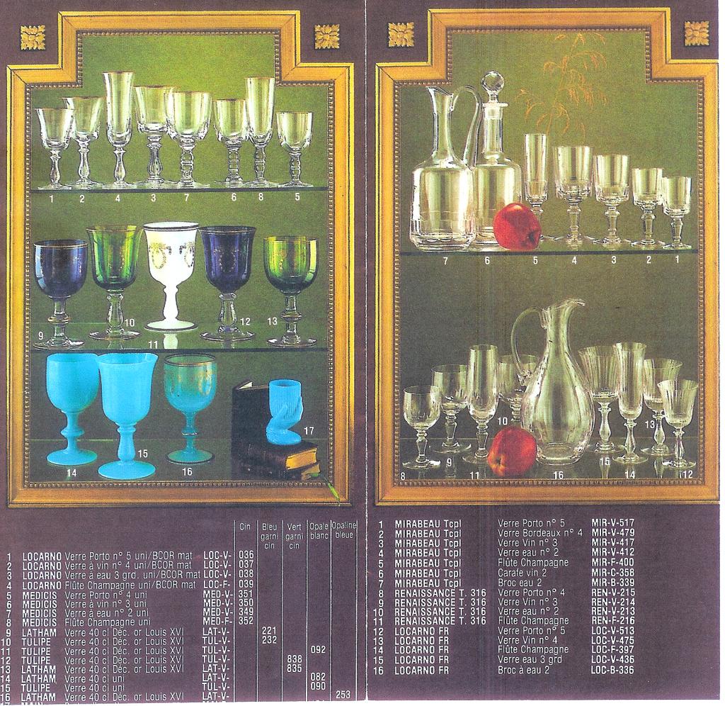 Pressglas-Korrespondenz 2012-3 Abb. 2005-2/353a Prospekt Verreries de Portieux 1725 Compagnie Française du Cristal (CFC), nach 1971, Seite 4 Seite 4/16, opak-blaues Glas, Pokal LATHAM, Dec.