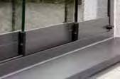 Die Glasbauelemente können auch direkt auf eine z.b. gemauerte Brüstung aufgesetzt werden.