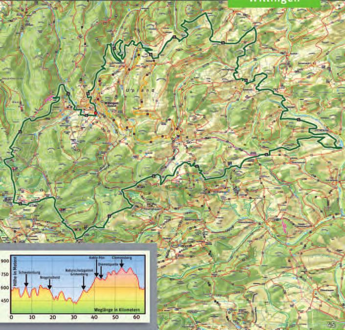Tour 1: Der Uplandsteig ein Landschaftstraum Willingen Der Uplandsteig ist ein anspruchsvoller Wanderweg von 64 km Länge.