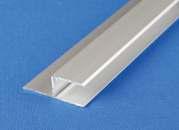 Aluminium U-Profil mit längslasche Profil-Farbe: pressblank Profil-Farbe: silber eloxiert für 07-07-20 07-07-30 07-07-40 07-07-50