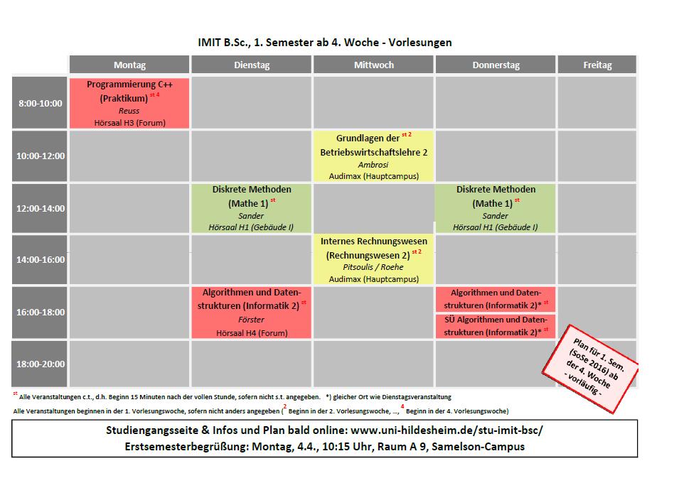 Stundenplan 1.