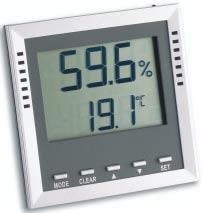 TA100 - Temperatur-Feuchte-Instrument mit Alarm TA100 - Temperature-humidity instrument with alarm TA 100 KlimaGuard Einsatzprofil Formschönes Messgerät, ideal für Raumklimamessungen.
