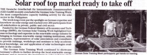 German Solar Training Week: Resonanz The expertise of the