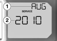 Liegt die verbleibende Zeit bis zum nächsten Service innerhalb eines Monats, wird das Servicedatum im