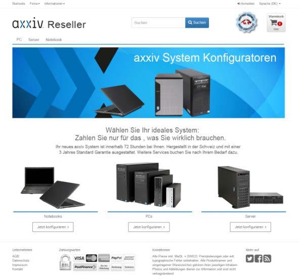 WebShop axxiv only mit BTO