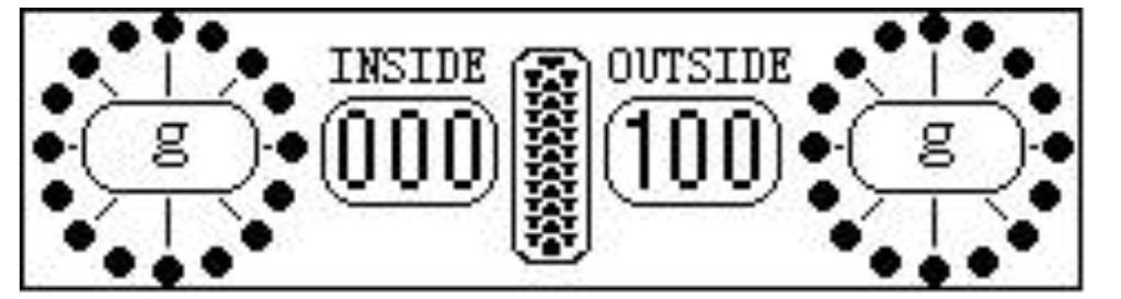11. Haube schließen (evtl. START drücken) Maschine einmal laufen lassen 12. Haube öffnen, 100-Gramm-Gewicht rechts entfernen 13.