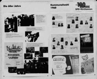 Ausstellungstafel 3 Die 60er Jahre Besuche von Willy Brandt 1961, Wilhelm Hoegner 1964, Dr.