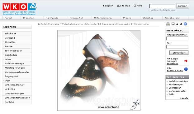 9. Homepage www.schuhe.at bzw. http://wko.