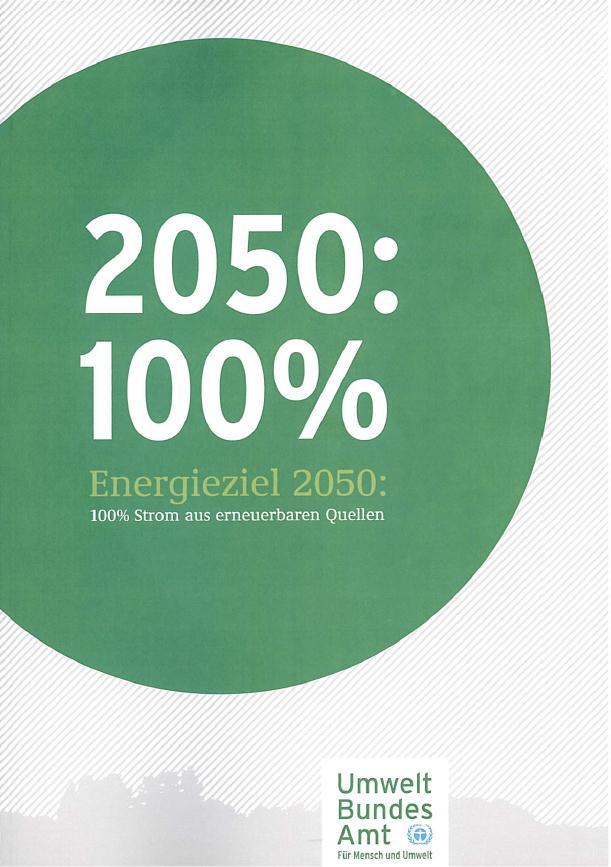 UBA Studie Energieziel 2050: 100% Strom aus erneuerbaren