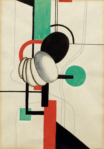 3114 3114 GUSTAVE BUCHET (Etoy 1888 1963 Lausanne) Komposition. Gouache und Aquarell auf Papier. Unten rechts signiert: G. Buchet.