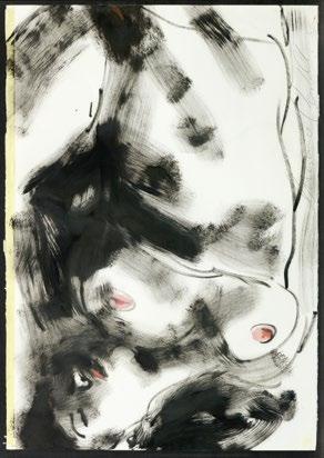 3464 LUCIANO CASTELLI (Luzern 1951 lebt und arbeitet u.a. in Zürich) Ohne Titel. 1986. Öl auf Papier. Am rechten Seitenrand signiert und datiert: Luciano Castelli 86. 100 x 70 cm.