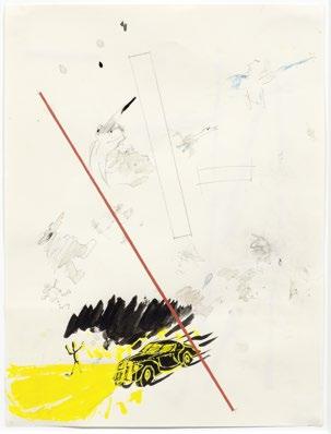 PostWar & Contemporary: Schweizer Kunst 3474 JOHN M. ARMLEDER (Genf 1948 lebt und arbeitet u.a. in Genf) Ohne Titel. 1968-1982. Bleistift, Gouache und Tusche auf Papier. Unten links monogrammiert: JA.