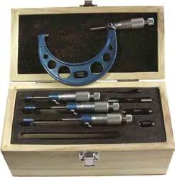 Messschrauben Micrometers Bügelmessschraube Micrometer Ablesung 0,01 mm Spindel Ø6,5 mm DIN 863 Bügel blau lackiert Ableseteile mattverchromt Hartmetall-Messflächen Aufbewahrungsbox ab 25-50 mm mit
