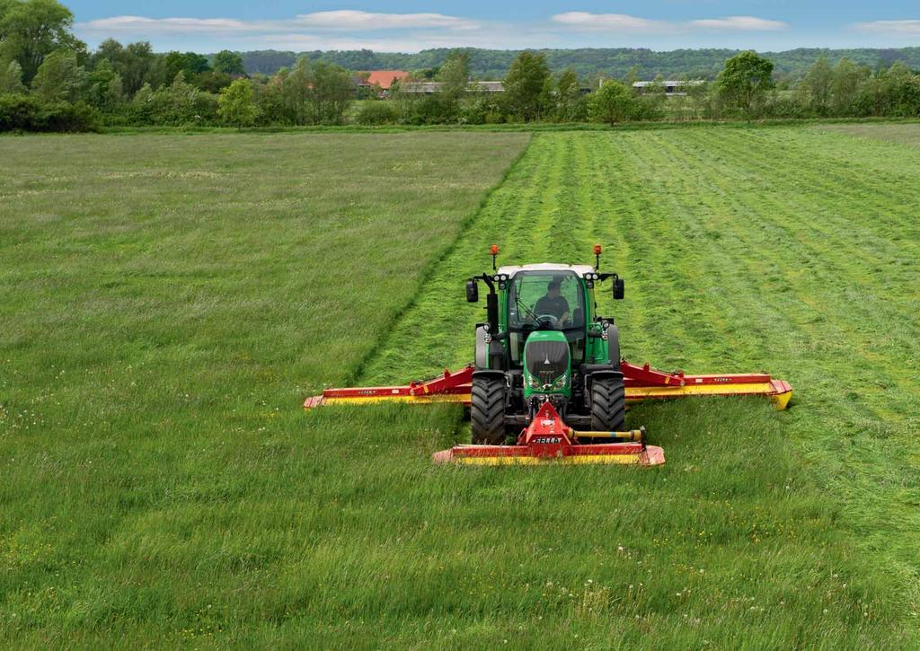 Der Fendt 500 Vario im Feld 18 19 Das Prinzip Präzision Eine präzise Bearbeitung im Grünland und auf dem Acker steigert die Flächenleistung.