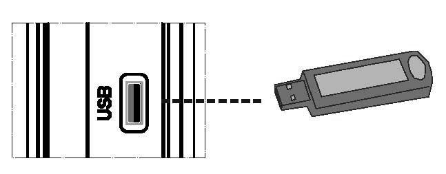 Verwendung des Kabelhalters SEITENANSICHT USB-SPEICHER Sie können den mitgelieferten Kabelhalter wie folgt verwenden: Setzen Sie den Kabelhalter wie oben gezeigt in die dafür vorgesehene Öffnung an