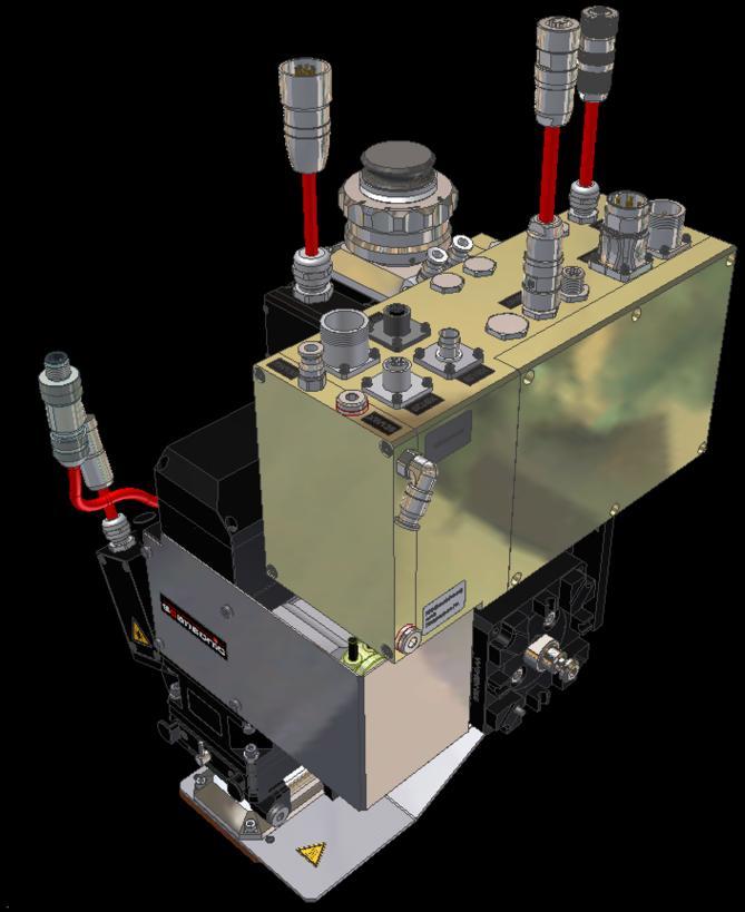 RLH-A Remote Laser Hardening-Adaptive FUNKTIONSBESCHREIBUNG Ein auf dem scapacs -Optikbaukasten aufgebauter 1D-Scanner mit integrierter, hochdynamischer Temperaturregelung erlaubt das Härten von sehr