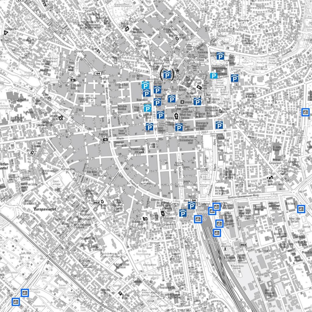 VE Wiesbaden 2030 Abbildung 2-45: arkeinrichtungen ( dunkelblau: an das LS angeschlossen, * =