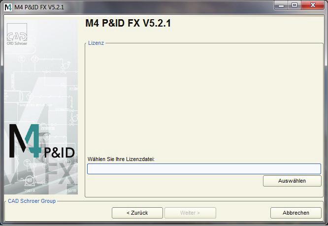 M4 P&ID FX installieren Wählen Sie die M4 P&ID FX Software Sprache.