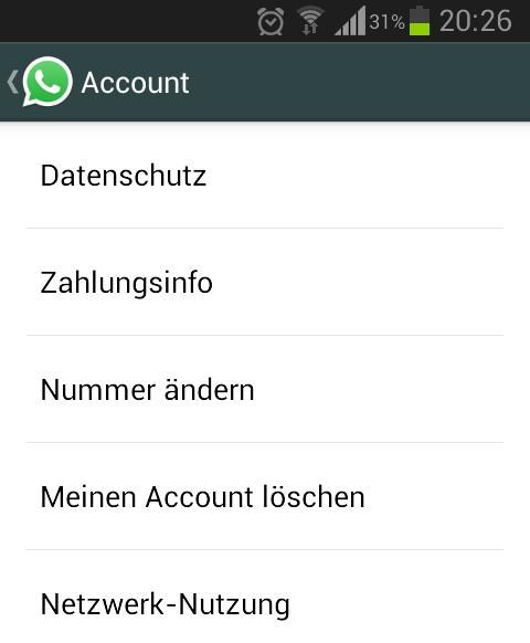 Konto löschen iphone 1 2 3 WhatsApp Einstellungen Account