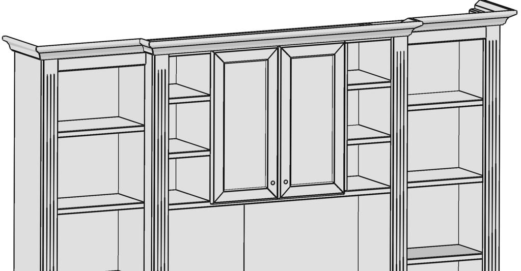 Kranzüberstand 12 cm 1 x 90 PH 617 optional Regalkorpus 12R 2 x 1240 TV-Element 12R 1 x 1229 Holztürenpaar 1 x F045 Maße (B x H) cm: 241