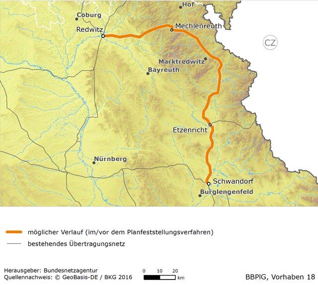 46 BUNDESNETZAGENTUR BBPLG-MONITORING Vorhaben 18 Redwitz Mechlenreuth Etzenricht Schwandorf Das Vorhaben 18 wird auch als Ostbayernring bezeichnet.