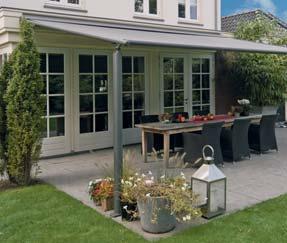Textiles Terrassendach Plaza Home/LED guter Schutz mit dem schlanken Wetterdach Das ausfahrbare textile