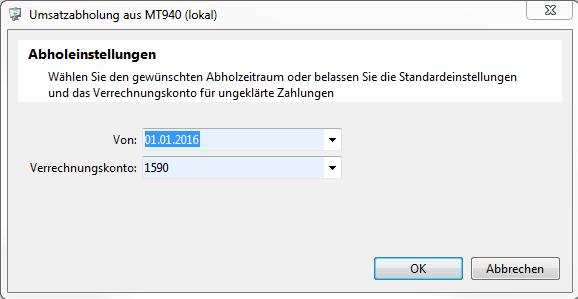 5 Umsatzabholung aus MT940-Datei möglich Die Kontoumsätze einer lokalen Datei im MT940-Format können ab sofort in edrewe