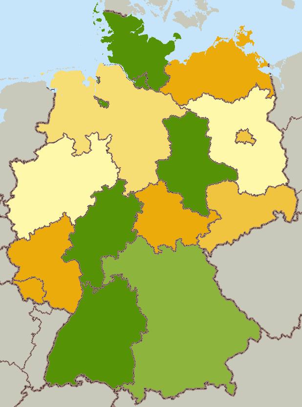 se auf Basis der Krankenhäuser Bundesland Gesamt Auffällig Abweichung vom Bundesdurchschnitt Gesamt Auffällig Abweichung vom Bundesdurchschnitt Baden-Württemberg 77 2 2,60 0,47 70 4 5,71 1,05 Bayern