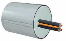 Elektrokabel und -leitungen aller Arten (auch Lichtwellenleiter) mit PYRO-SAFE CT Cable Tube bis Ø 80 mm Kabelbündel mit PYRO-SAFE CT Cable Tube bis Ø 107 mm mit Einzelkabeln Ø 21 mm